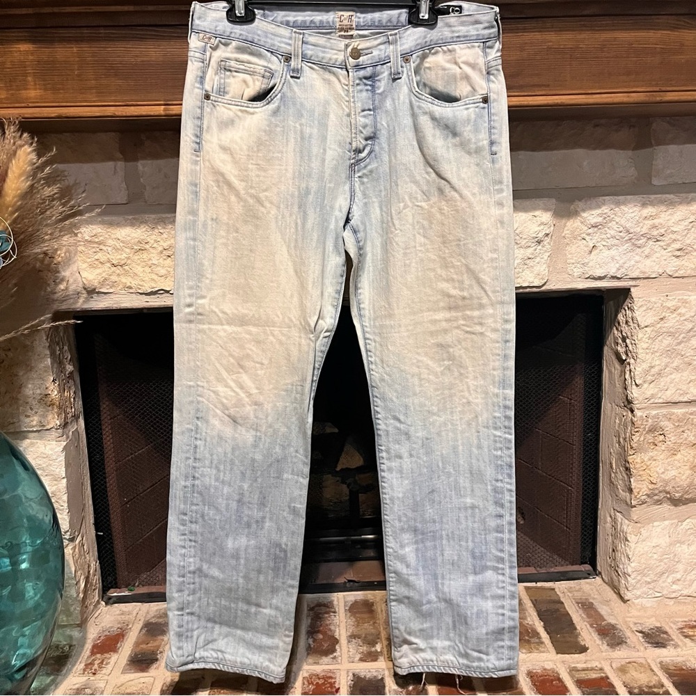 Citizens of Humanity Sid Relaxed Straight leg acid wash denim jeans